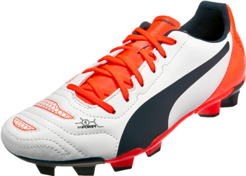 PUMA Kids evoPOWER 4.2 FG – White/Black