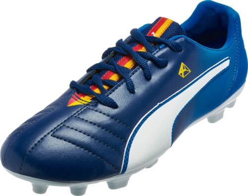 PUMA Kids Cesc 4 AG Soccer Cleats – Blue/White