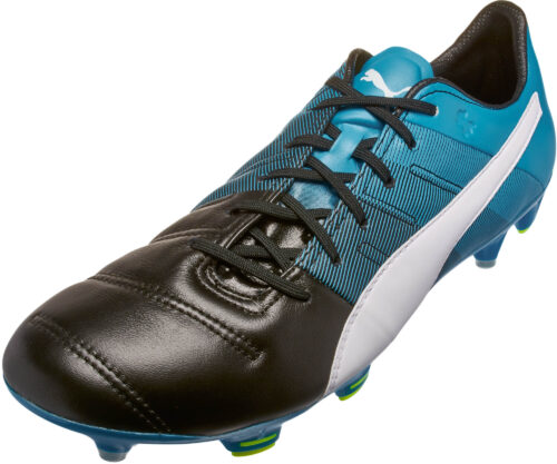 PUMA evoPOWER 1.3 FG – Leather – Black/Atomic Blue
