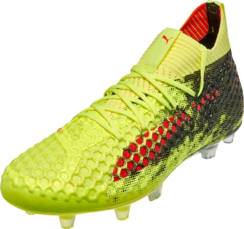 PUMA Future 18.1 Netfit FG – Fizzy Yellow/Red Blast