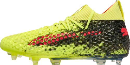 PUMA Future 18.1 Netfit FG – Fizzy Yellow/Red Blast