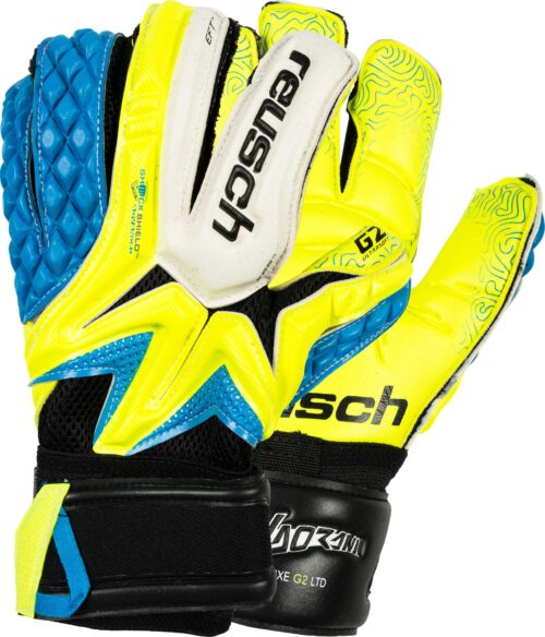 Reusch Waorani Deluxe G2 LTD Goalkeeper Glove  Safety Yellow/Blue