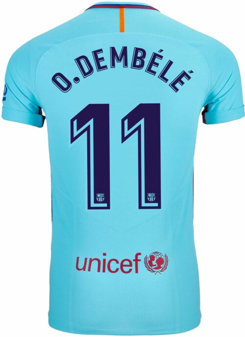 Nike Ousmane Dembele Barcelona Away Match Jersey 2017-18
