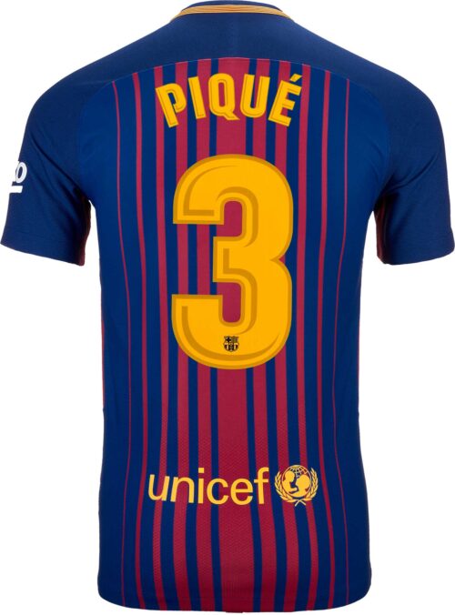 Nike Gerard Pique Barcelona Match Home Jersey 2017-18
