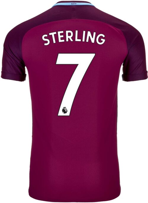 Nike Raheem Sterling Manchester City Away Match Jersey 2017-18