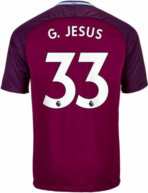 Nike Gabriel Jesus Manchester City Away Jersey 2017-18