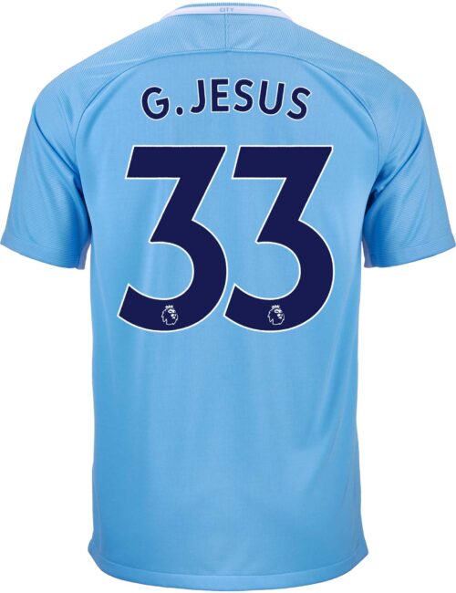 Nike Gabriel Jesus Manchester City Home Jersey 2017-18