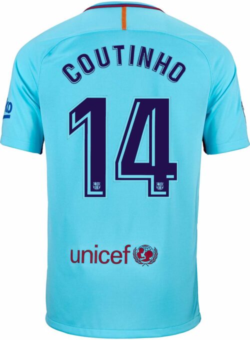 Nike Kids Philippe Coutinho Barcelona Away Jersey 2017-18