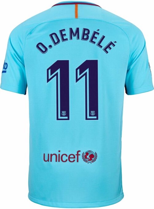 Nike Kids Ousmane Dembele Barcelona Away Jersey 2017-18