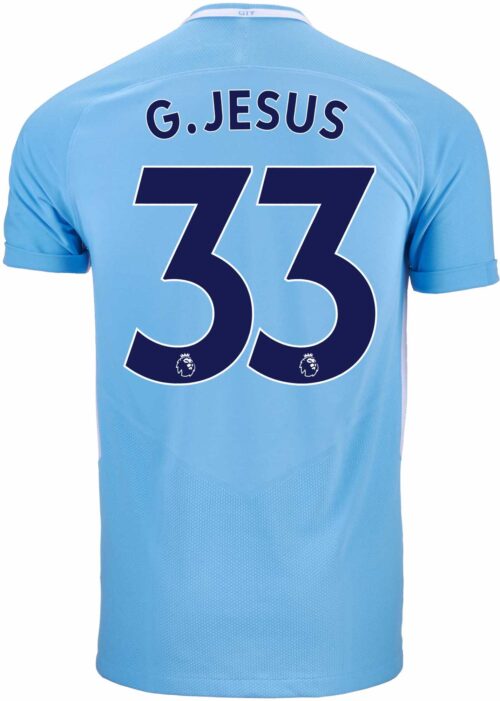 Nike Kids Gabriel Jesus Manchester City Home Jersey 2017-18