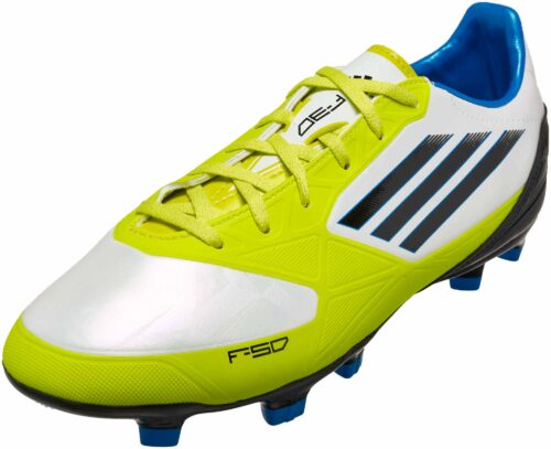 adidas Youth F30 TRX FG Soccer Cleats  White/Black/Lab Lime