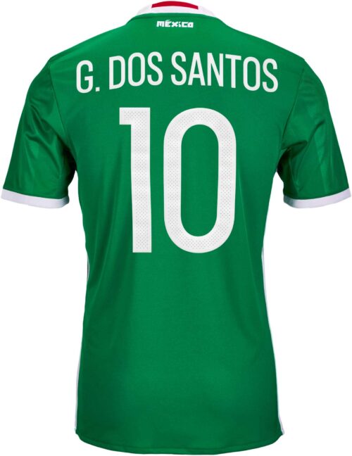adidas Giovani dos Santos Mexico Home Jersey 2016-17