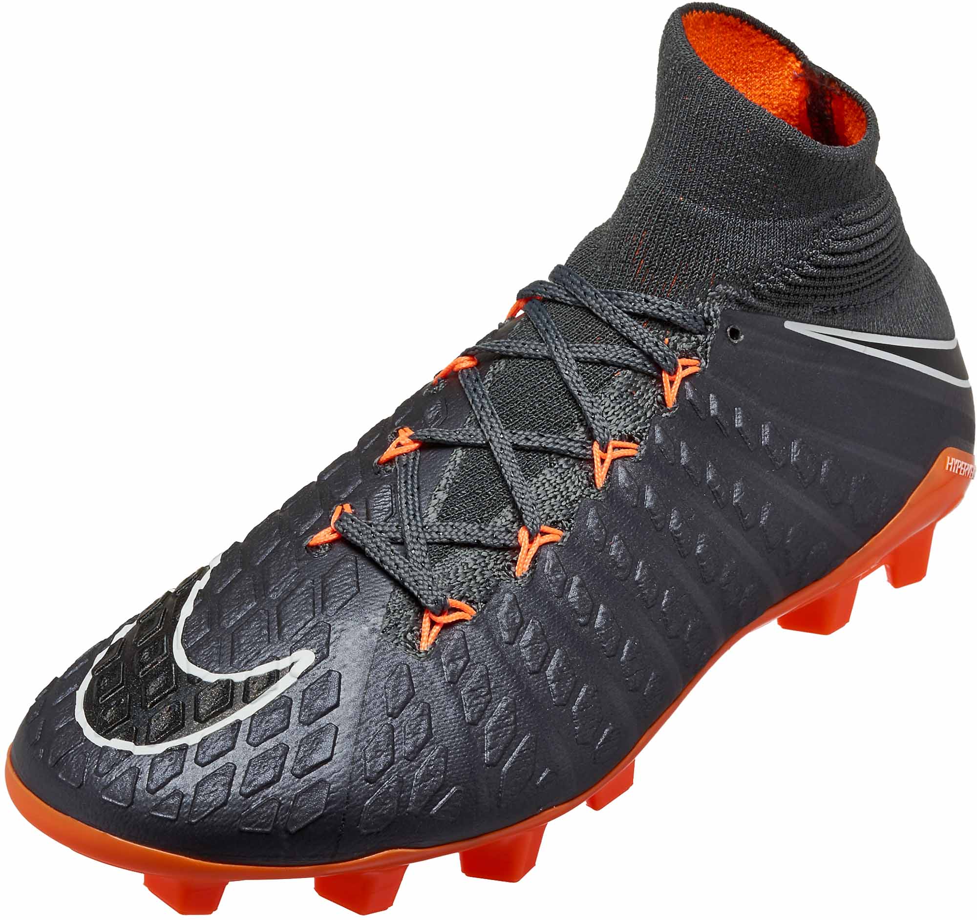 Nike Kids Hypervenom Phantom 3 Elite FG - Dark Grey/Total Orange - SoccerPro