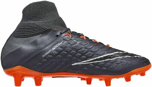 Nike Kids Hypervenom Phantom 3 Elite DF FG – Dark Grey/Total Orange