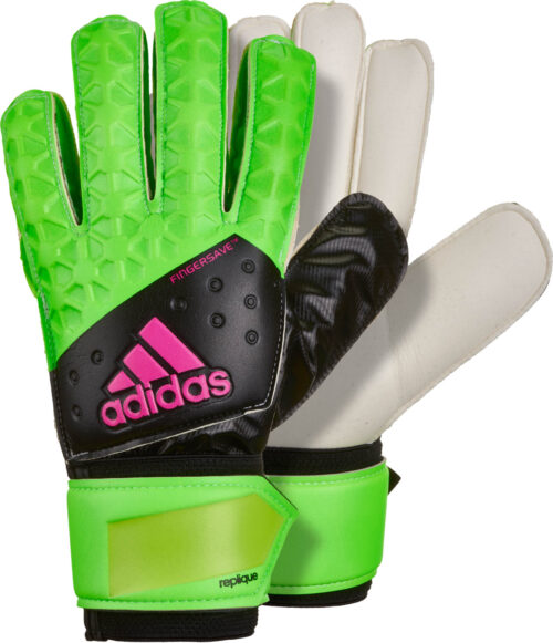 adidas ACE Fingersave Replique Goalkeeper Gloves – Solar Green/Black