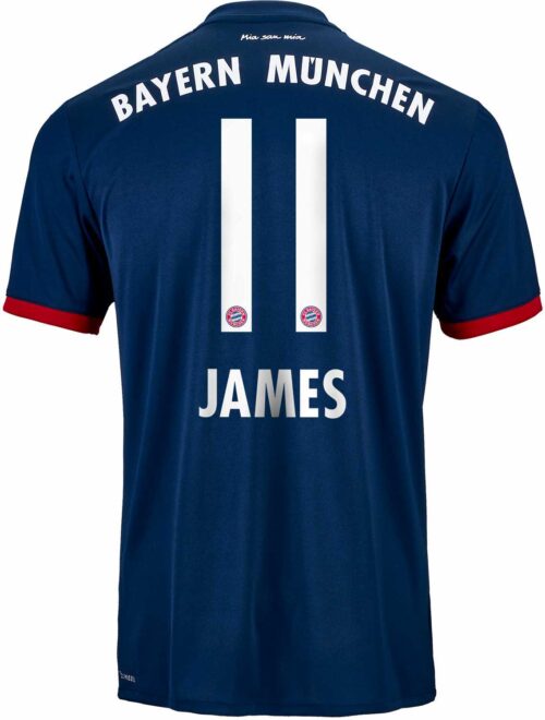 2017/18 adidas Kids James Rodriguez Bayern Munich Away Jersey
