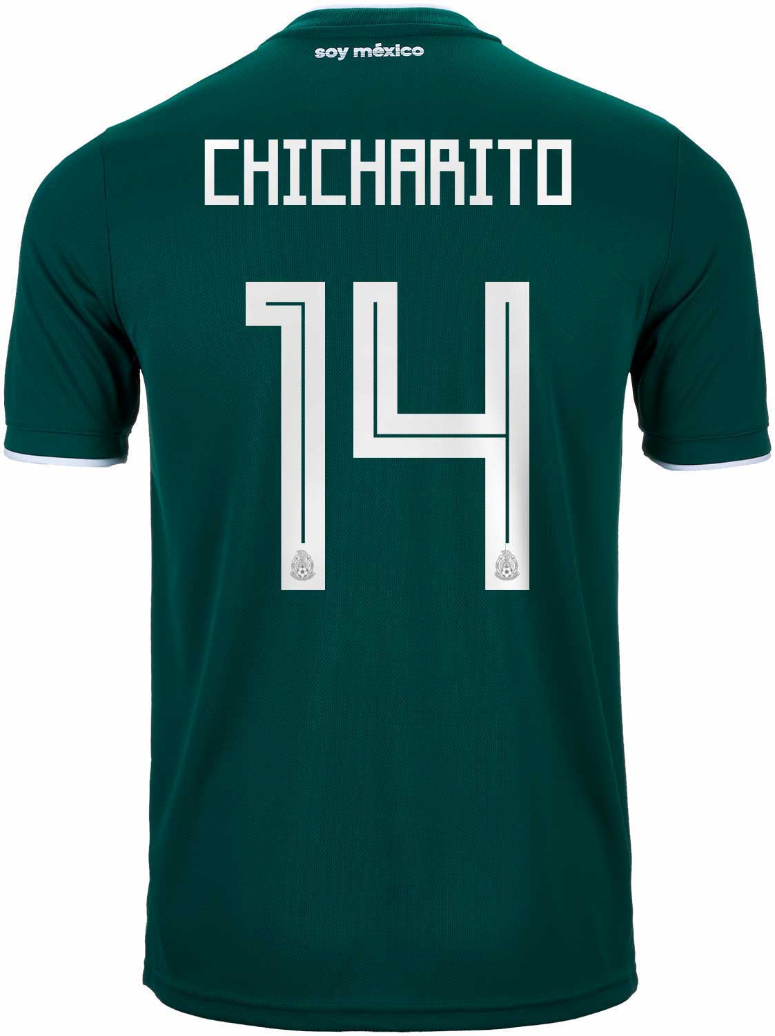 Youth New!! 5-6 YEARS Mexico Green CHICHARITO #14 Set 2018 Home Kids M 