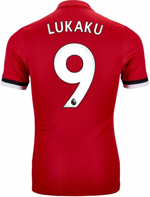 adidas Romelu Lukaku Manchester United Authentic Home Jersey 2017-18