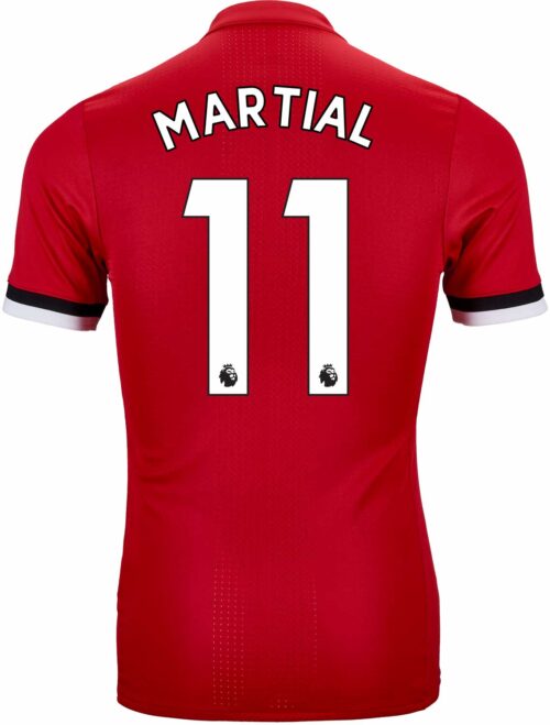 adidas Anthony Martial Manchester United Authentic Home Jersey 2017-18