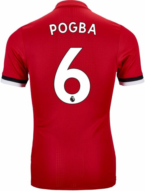 adidas Paul Pogba Manchester United Authentic Home Jersey 2017-18