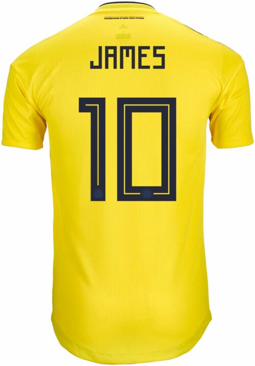adidas James Rodriguez Colombia Authentic Home Jersey 2018-19