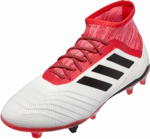adidas Predator 18.2 FG – White/Real Coral
