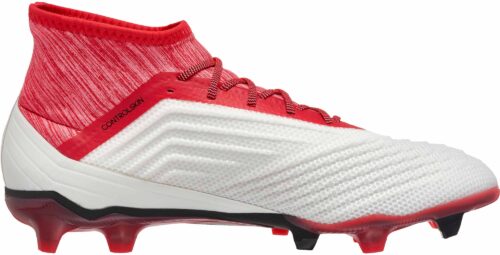 adidas Predator 18.2 FG – White/Real Coral