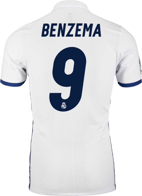 adidas Kids Karim Benzema Real Madrid Home Jersey 2016-17