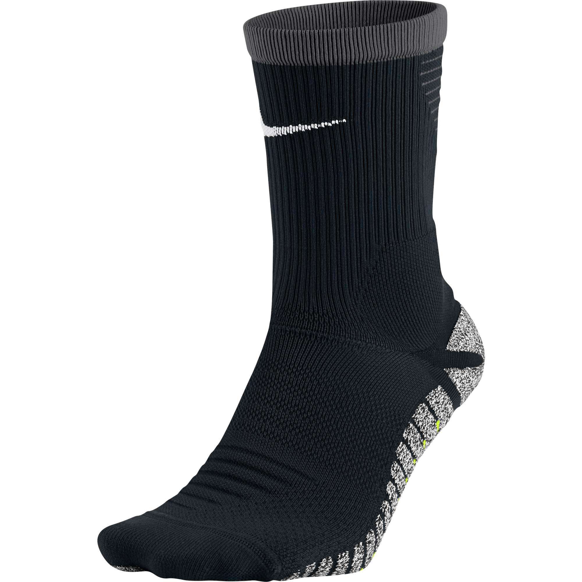 Nike Grip Strike Cushioned Crew Sock - Black & Anthracite - SoccerPro