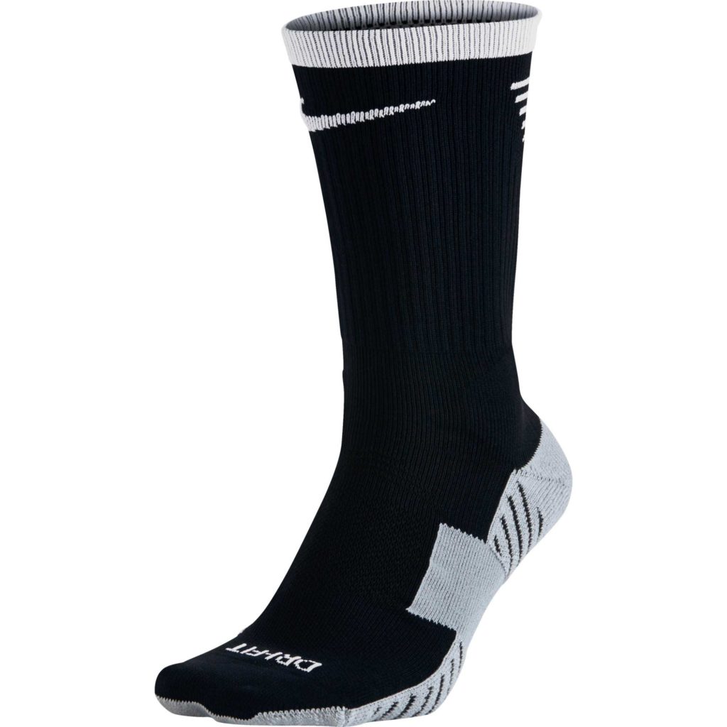 Nike Stadium Football Crew Sock - Black & White - SoccerPro