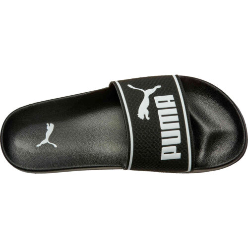 Kids Puma Leadcat 2.0 Slides – Black & White