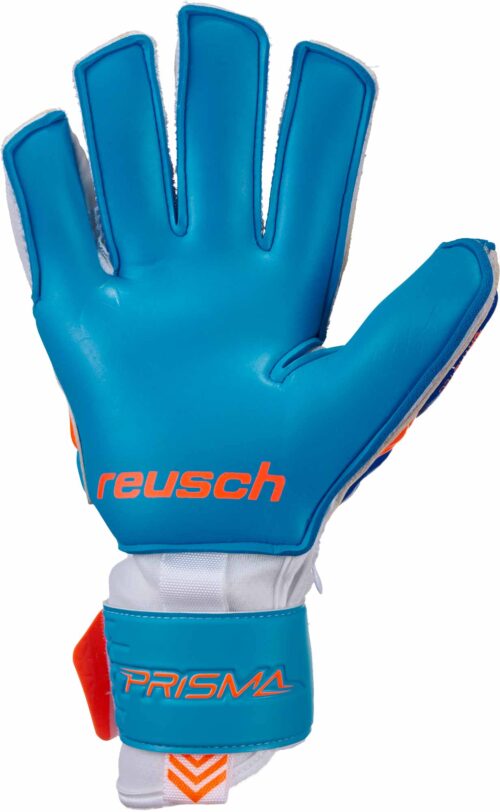 Reusch Prisma Pro AX2 Ortho-Tec Goalkeeper Gloves – White/Aqua Blue