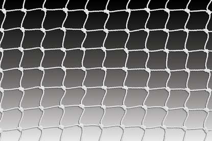 KwikGoal 8′ x 24′ x 3′ x 8.5′ 2″ Mesh & 3mm Solid Braid Net – White