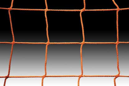 KwikGoal 8′ x 24′ x 4′ x 10′ 120mm Mesh & 2.4mm Solid Braid Net – Orange