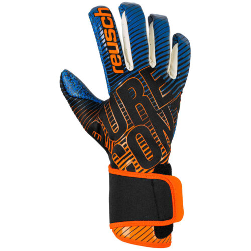 reusch Pure Contact III G3 Fusion Goalkeeper Gloves – Black & Shocking Orange with Deep Blue