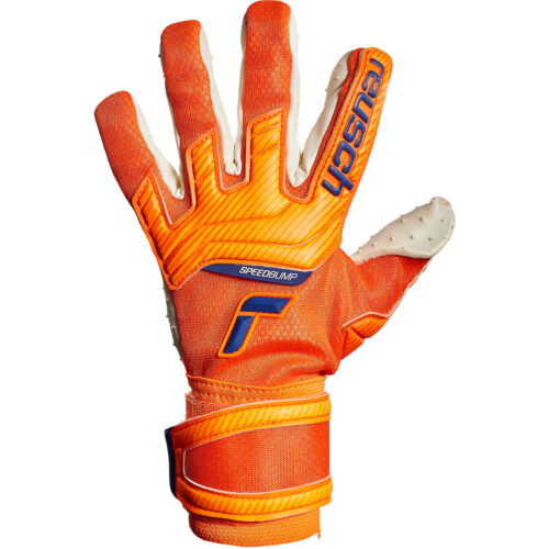 Reusch Attrakt Speedbump Goalkeeper Gloves – Shocking Orange & Blue