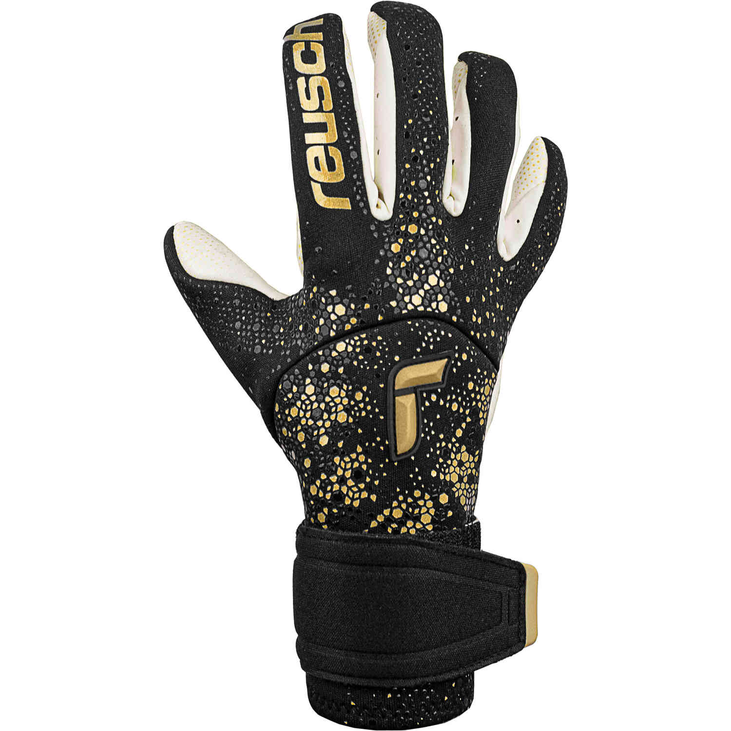 Reusch Pure Contact Gold X Glueprint Goalkeeper Gloves – Black & Gold