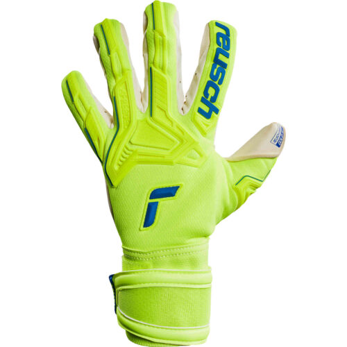 Reusch Attrakt Freegel Gold X Goalkeeper Gloves – Safety Yellow & Deep Blue