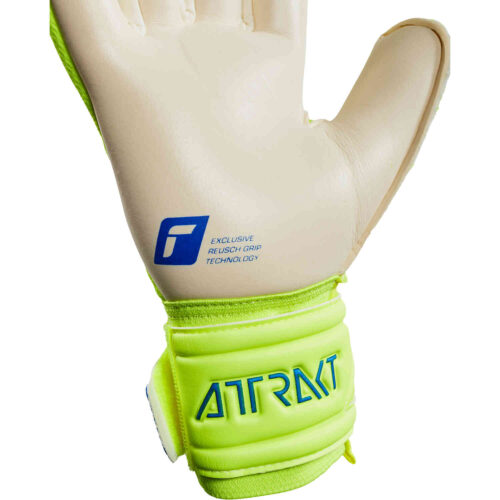 Reusch Attrakt Freegel Gold X Goalkeeper Gloves – Safety Yellow & Deep Blue