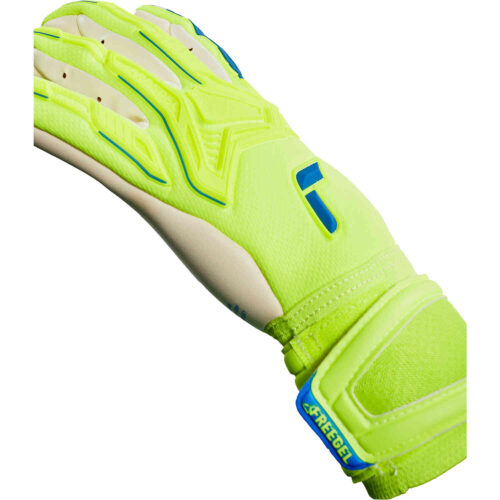 Reusch Attrakt Freegel Gold X Goalkeeper Gloves – Safety Yellow & Deep Blue