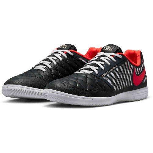 Nike Lunargato II IC – Anthracite & Infrared 23 with White with Team Gold