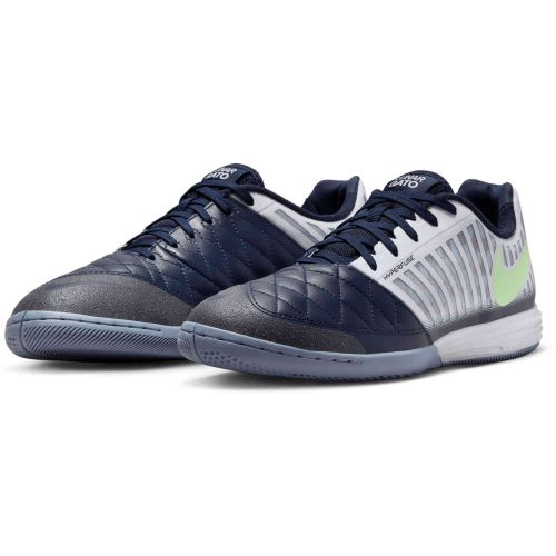 Nike Lunargato II IC – White & Barely Volt with Blackened Blue