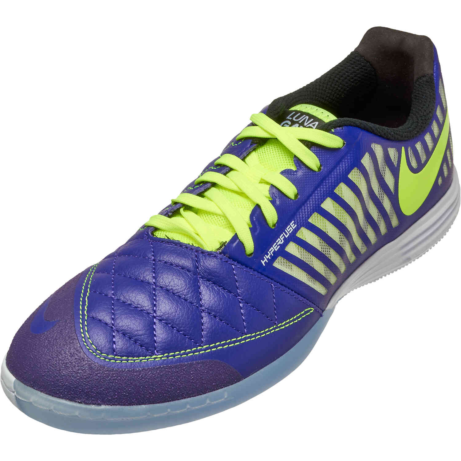 Noodlottig Bezwaar Afzonderlijk Nike Lunargato II IC - Electro Purple & Volt with Black with White -  SoccerPro