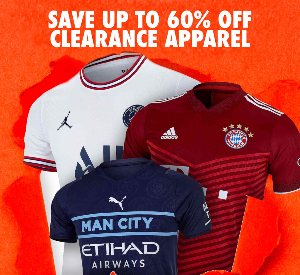 get up to 60% off clearance apparel!