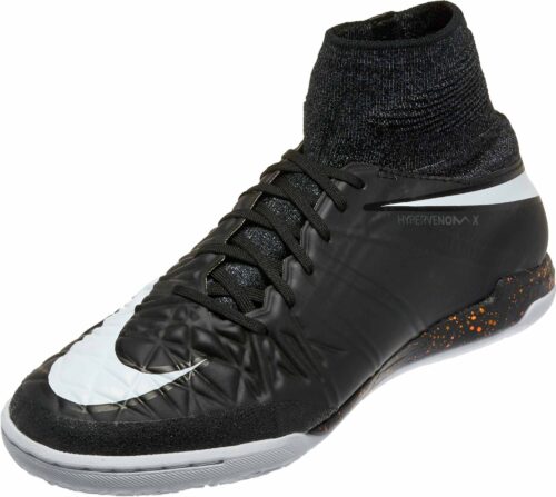 Nike Kids HypervenomX Proximo Street Indoor Shoes – Black/Grey