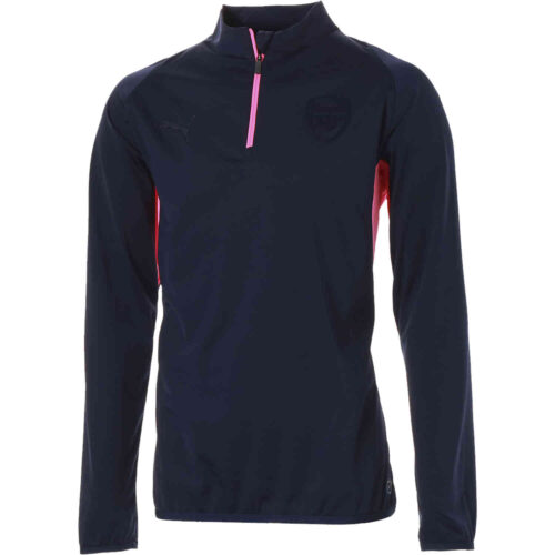 PUMA Arsenal 1/4 Zip Top with Hood – Peacoat/Highrise