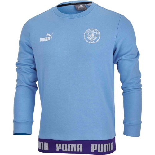PUMA Manchester City Culture Sweater – Team Light Blue/White