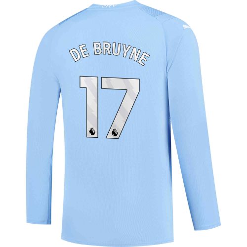2023/24 PUMA Kevin de Bruyne Manchester City L/S Home Jersey