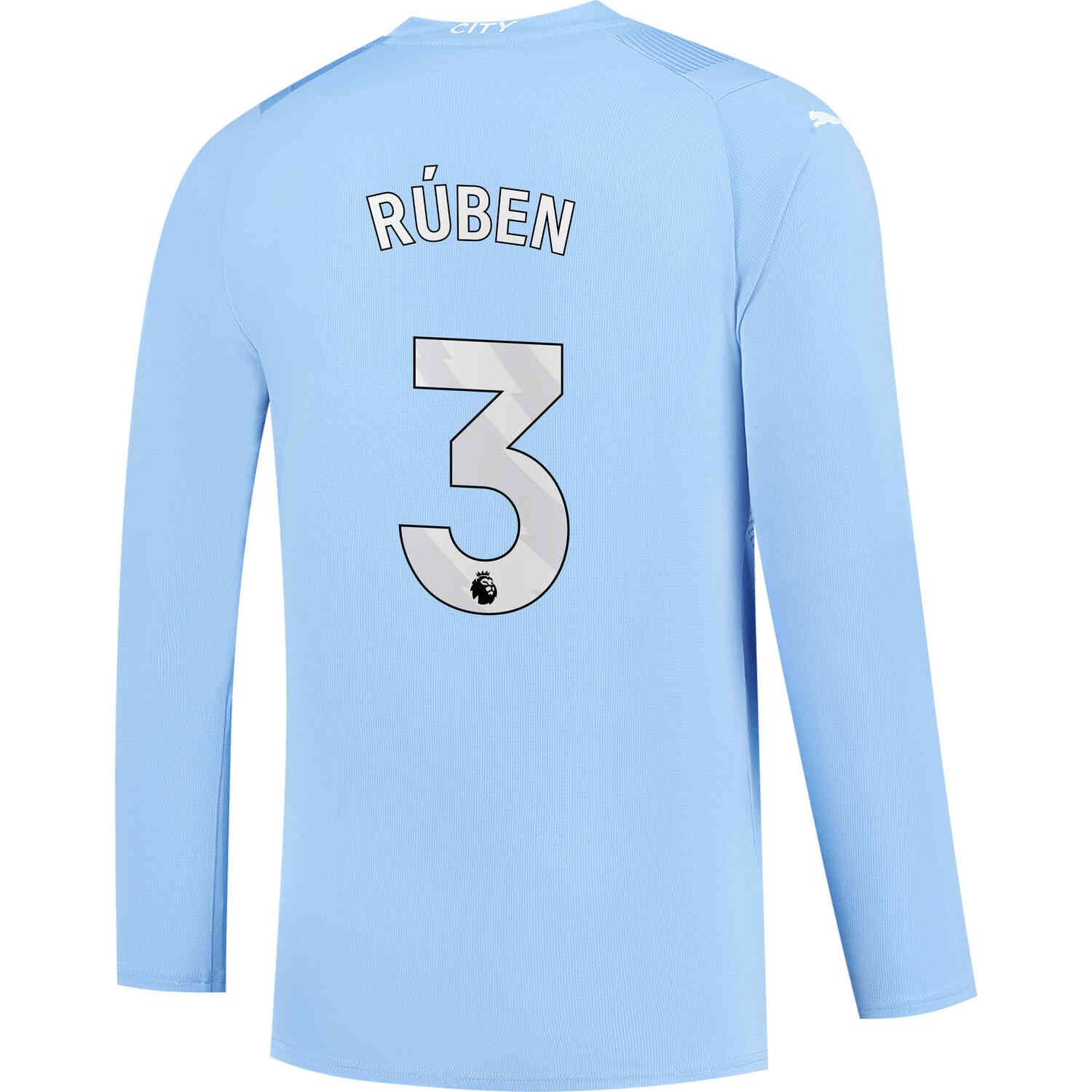 2023/24 PUMA Ruben Dias Manchester City L/S Home Jersey - SoccerPro