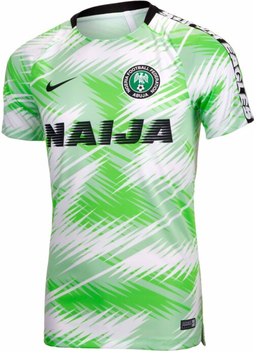 Nike Nigeria Pre-Match Top – White/Green/Strike